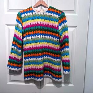 Vintage 1960’s crochet sweater by Golden Spider Knitwear Brady Bunch